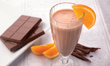 Batido de chocolate naranja