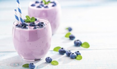 Batido de moras azules